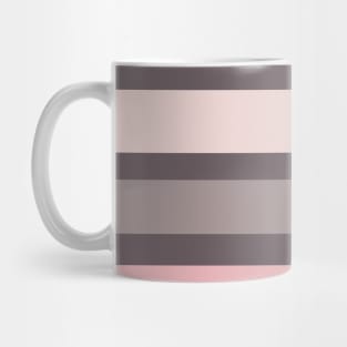 An unparagoned melt of Dirty Purple, Spanish Gray, Lotion Pink and Soft Pink stripes. Mug